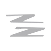 2015-2019 Corvette Vinyl Letter Z Overlay Emblem Inserts Pair Gloss Gray - CA-78447-Corvette-Store-Online