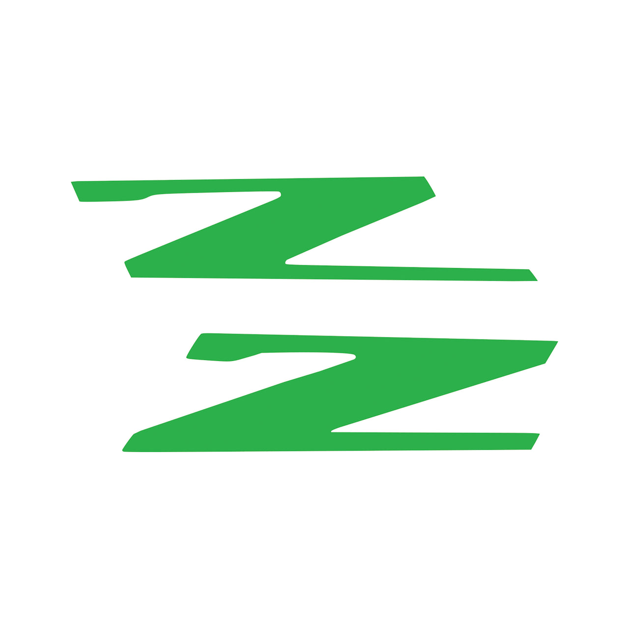 2015-2019 Corvette Vinyl Letter Z Overlay Emblem Inserts Pair Gloss Lime Green - CA-78450-Corvette-Store-Online