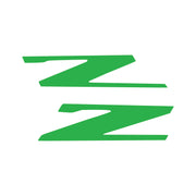 2015-2019 Corvette Vinyl Letter Z Overlay Emblem Inserts Pair Gloss Lime Green - CA-78450-Corvette-Store-Online