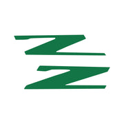 2015-2019 Corvette Vinyl Letter Z Overlay Emblem Inserts Pair Gloss Green - CA-78451-Corvette-Store-Online