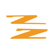2015-2019 Corvette Vinyl Letter Z Overlay Emblem Inserts Pair Gloss Orange - CA-78452-Corvette-Store-Online