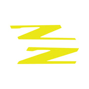 2015-2019 Corvette Vinyl Letter Z Overlay Emblem Inserts Pair Gloss Yellow - CA-78453-Corvette-Store-Online
