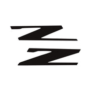2015-2019 Corvette Vinyl Letter Z Overlay Emblem Inserts Pair Matte Black - CA-78455-Corvette-Store-Online