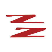 2015-2019 Corvette Vinyl Letter Z Overlay Emblem Inserts Pair Matte Red - CA-78456-Corvette-Store-Online