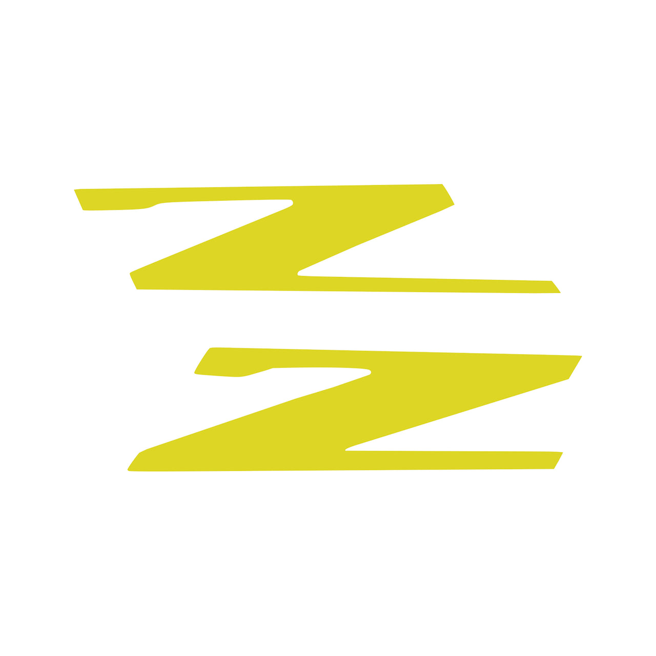 2015-2019 Corvette Vinyl Letter Z Overlay Emblem Inserts Pair Matte Yellow - CA-78457-Corvette-Store-Online