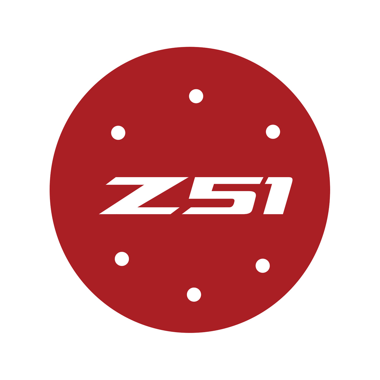 2014-2019 Corvette Vinyl Gas Door Overlay - Gloss Red W/ Z51 Logo - CA-78473-Corvette-Store-Online