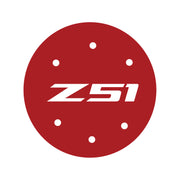 2014-2019 Corvette Vinyl Gas Door Overlay - Gloss Red W/ Z51 Logo - CA-78473-Corvette-Store-Online