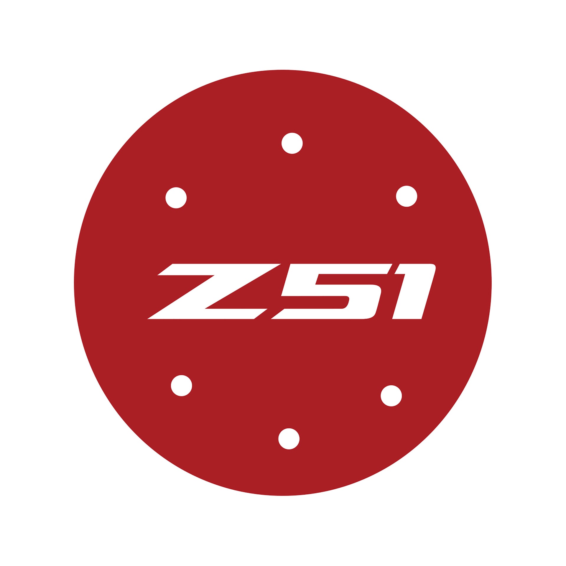 2014-2019 Corvette Vinyl Gas Door Overlay - Gloss Red W/ Z51 Logo - CA-78473-Corvette-Store-Online
