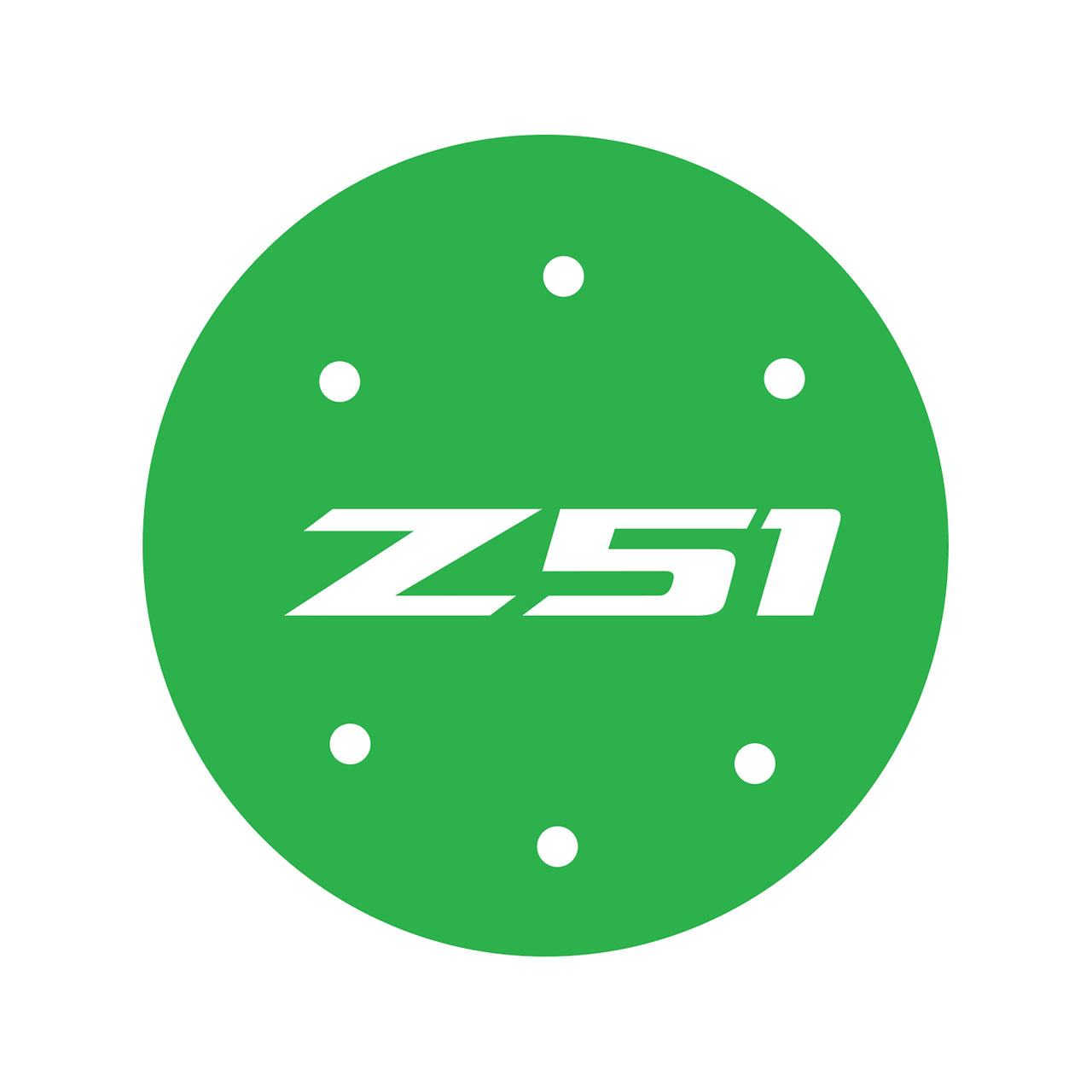 2014-2019 Corvette Vinyl Gas Door Overlay - Gloss Lime Green W/ Z51 Logo - CA-78474-Corvette-Store-Online