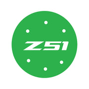 2014-2019 Corvette Vinyl Gas Door Overlay - Gloss Lime Green W/ Z51 Logo - CA-78474-Corvette-Store-Online