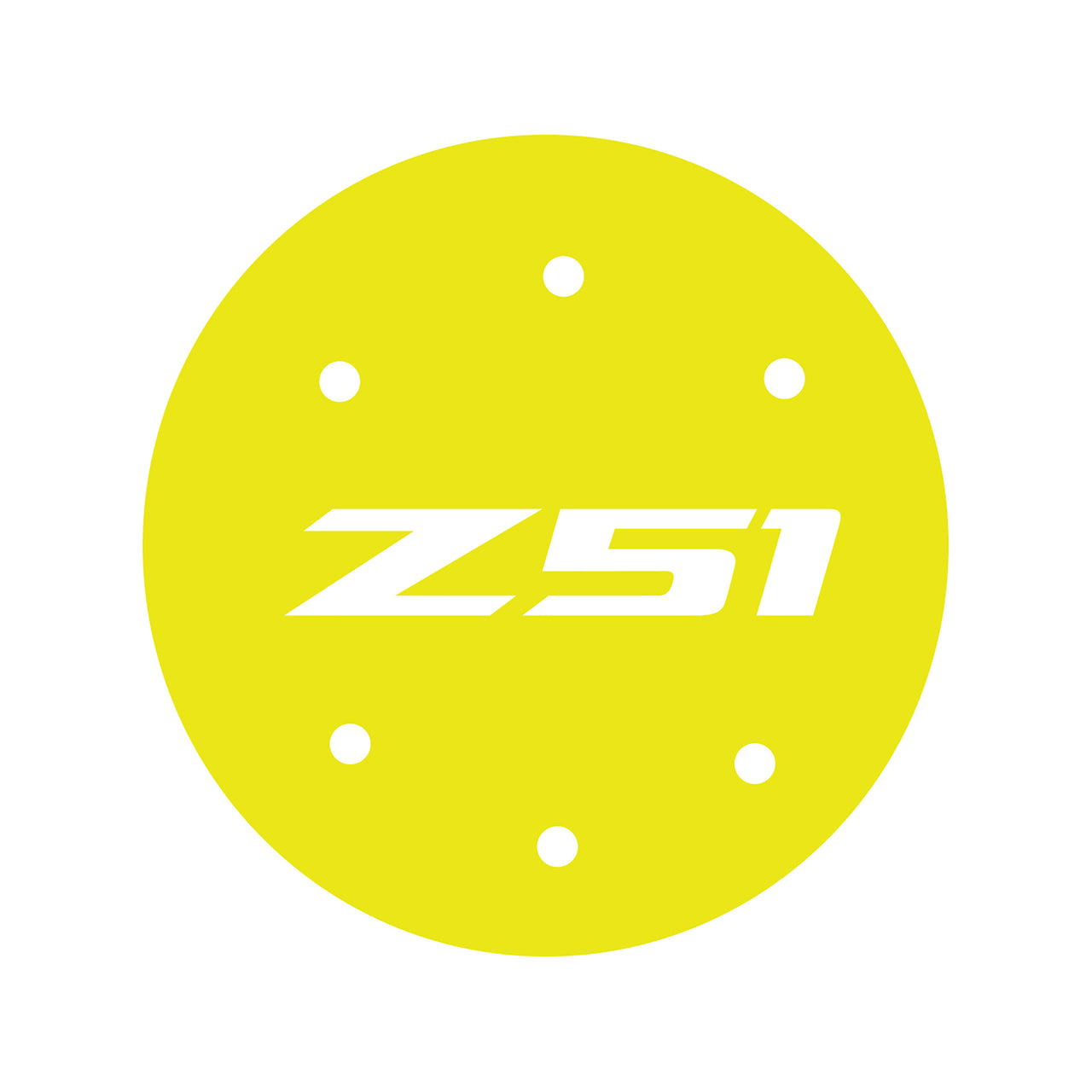 2014-2019 Corvette Vinyl Gas Door Overlay - Gloss Yellow W/ Z51 Logo - CA-78476-Corvette-Store-Online