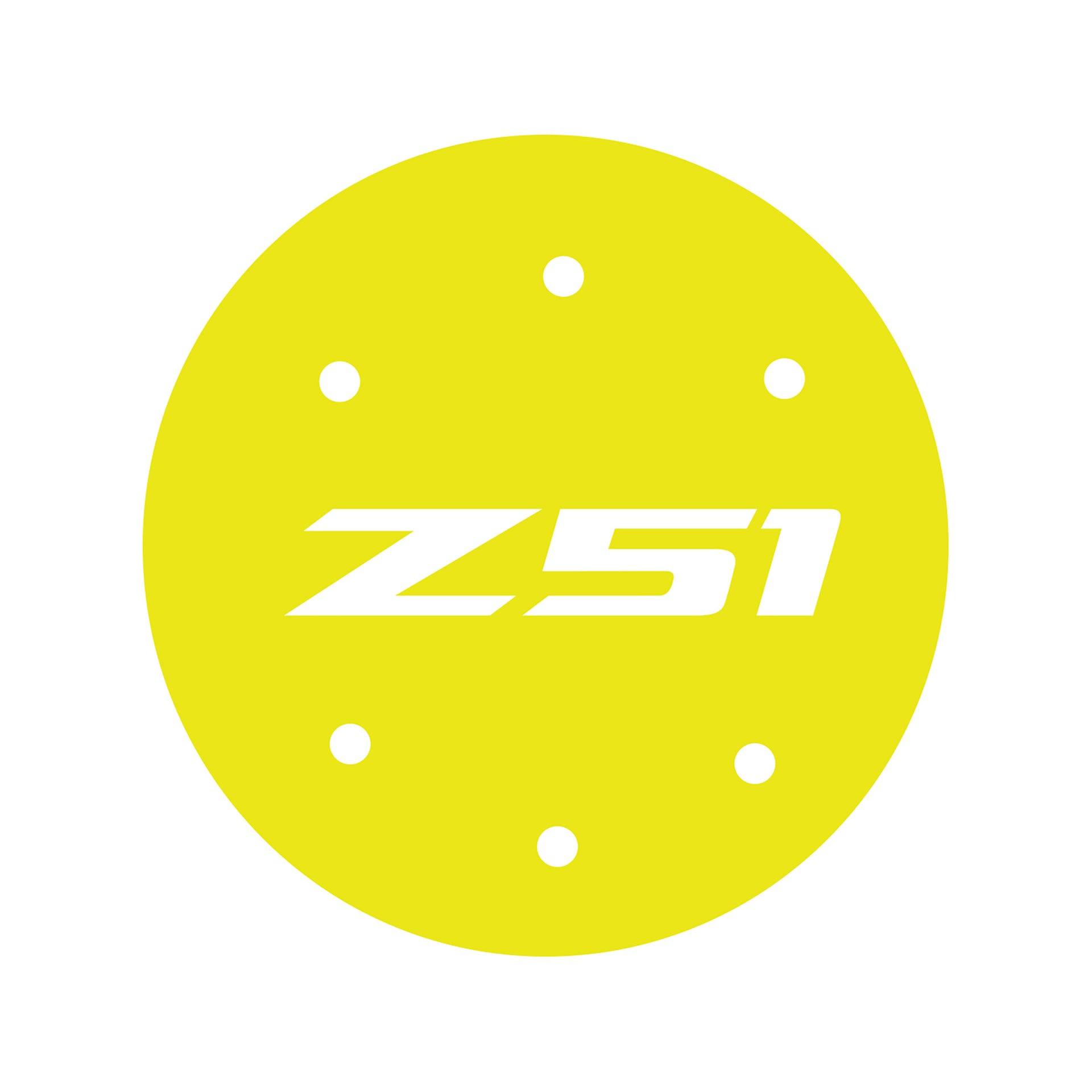 2014-2019 Corvette Vinyl Gas Door Overlay - Gloss Yellow W/ Z51 Logo - CA-78476-Corvette-Store-Online