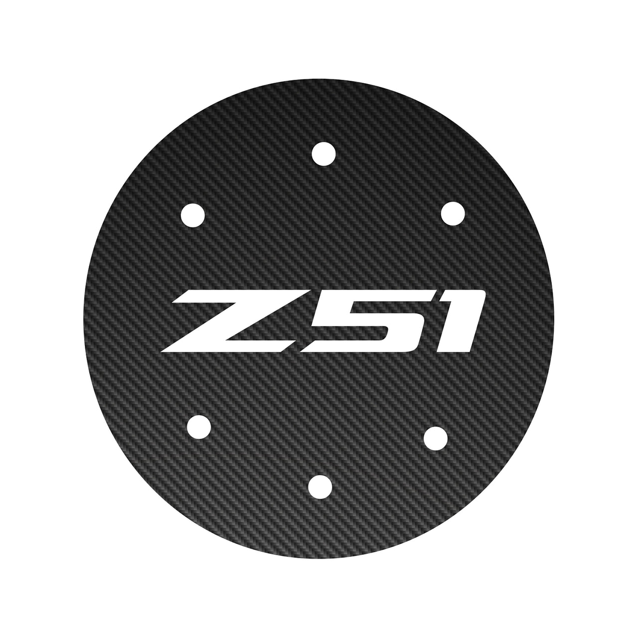 2014-2019 Corvette Vinyl Gas Door Overlay - Black Carbon Fiber W/ Z51 Logo - CA-78491-Corvette-Store-Online