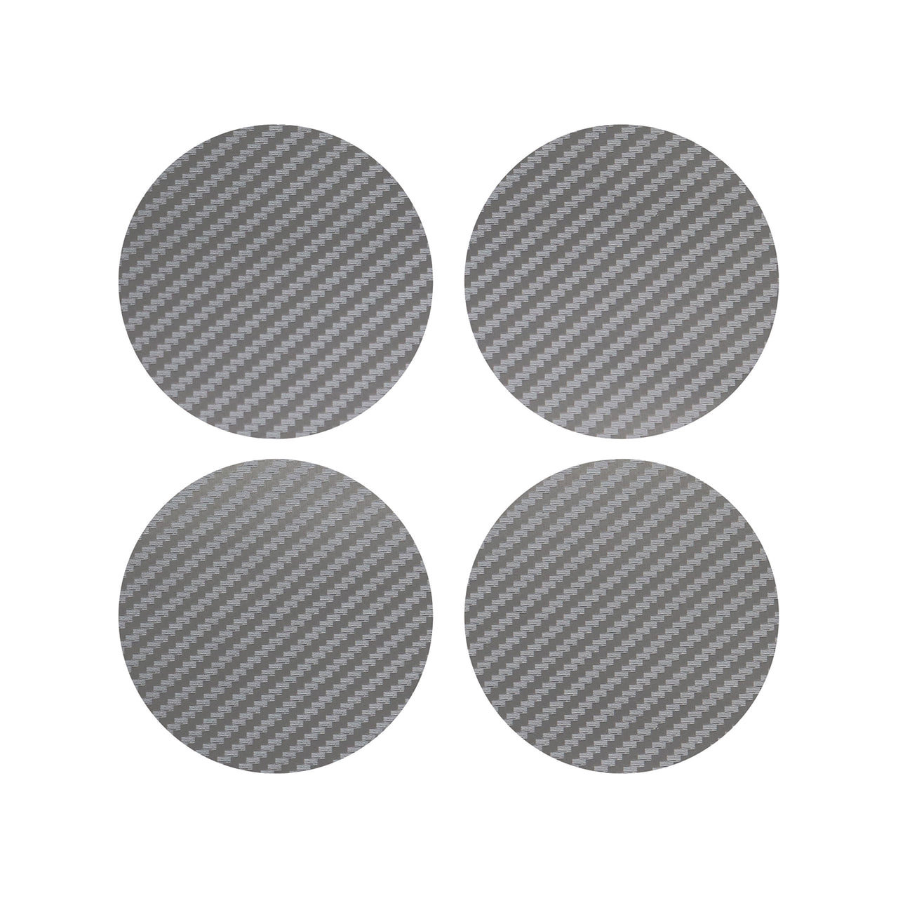 2014-2019 Corvette Vinyl Wheel Center Cap Overlays - Silver Carbon Fiber - CA-78511-Corvette-Store-Online
