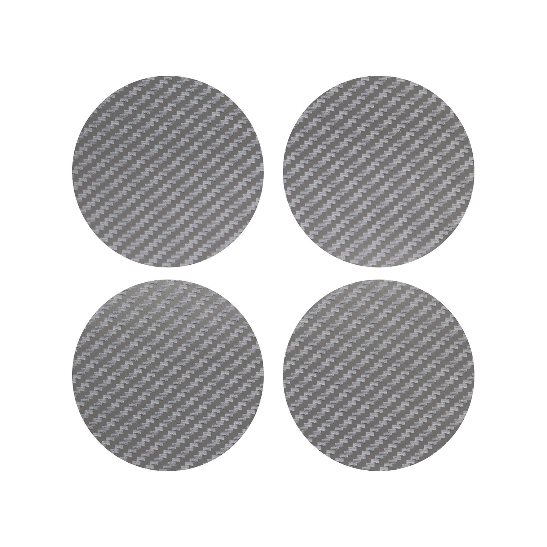 2014-2019 Corvette Vinyl Wheel Center Cap Overlays - Silver Carbon Fiber - CA-78511-Corvette-Store-Online