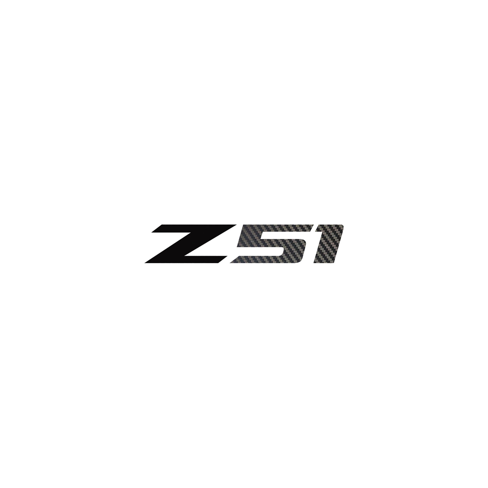 2014-2019 Corvette Z51 Steering Wheel Decal Gloss Black Z Black Carbon Fiber 51 - CA-78584-Corvette-Store-Online