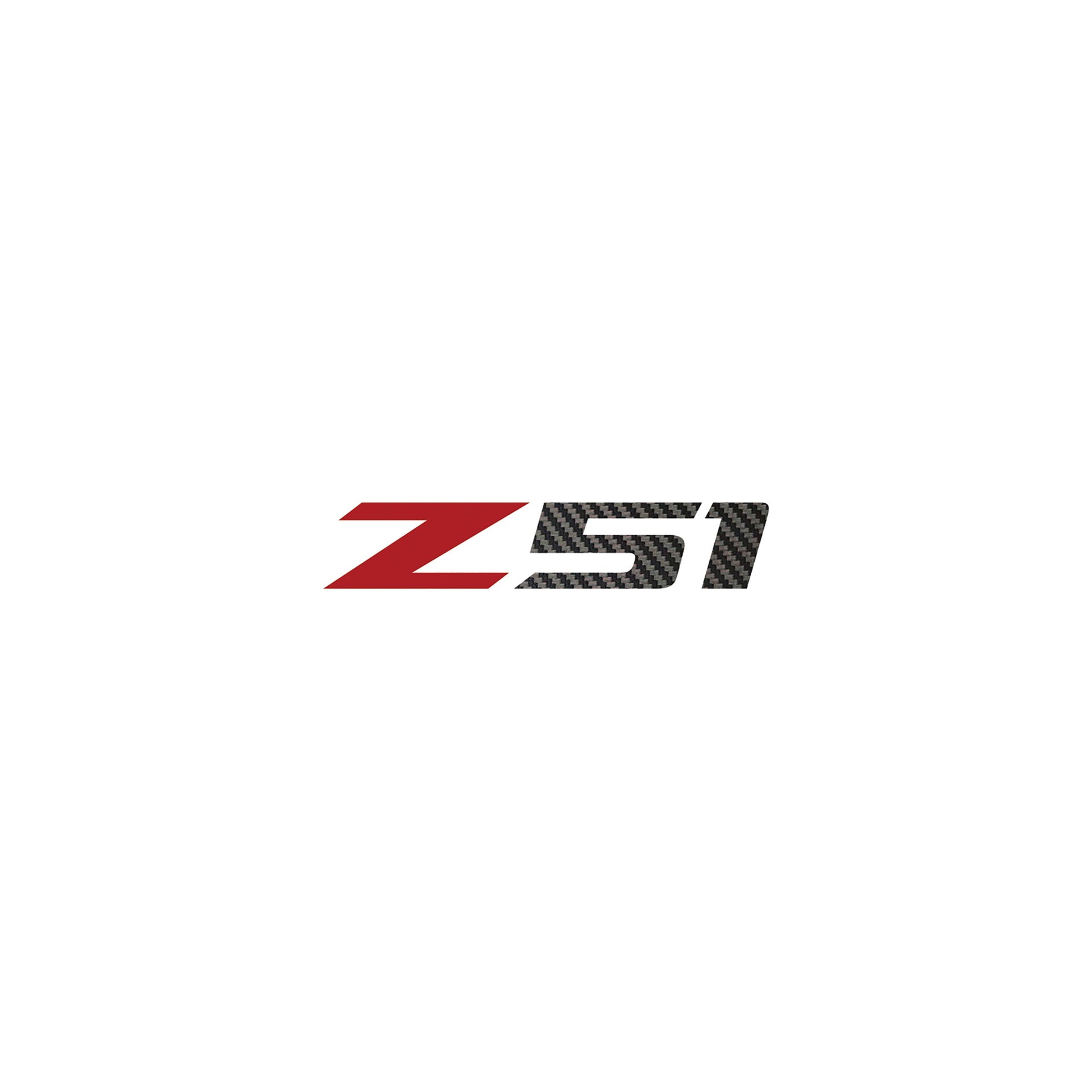 2014-2019 Corvette Z51 Steering Wheel Decal Gloss Red Z Black Carbon Fiber 51 - CA-78600-Corvette-Store-Online