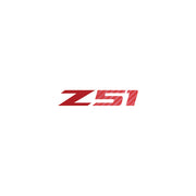 2014-2019 Corvette Z51 Steering Wheel Decal Gloss Red Z Red Gloss Carbon Fiber 51 - CA-78602-Corvette-Store-Online
