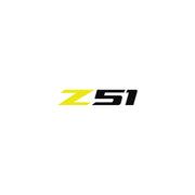 2014-2019 Corvette Z51 Steering Wheel Decal Gloss Yellow Z Gloss Black 51 - CA-78615-Corvette-Store-Online