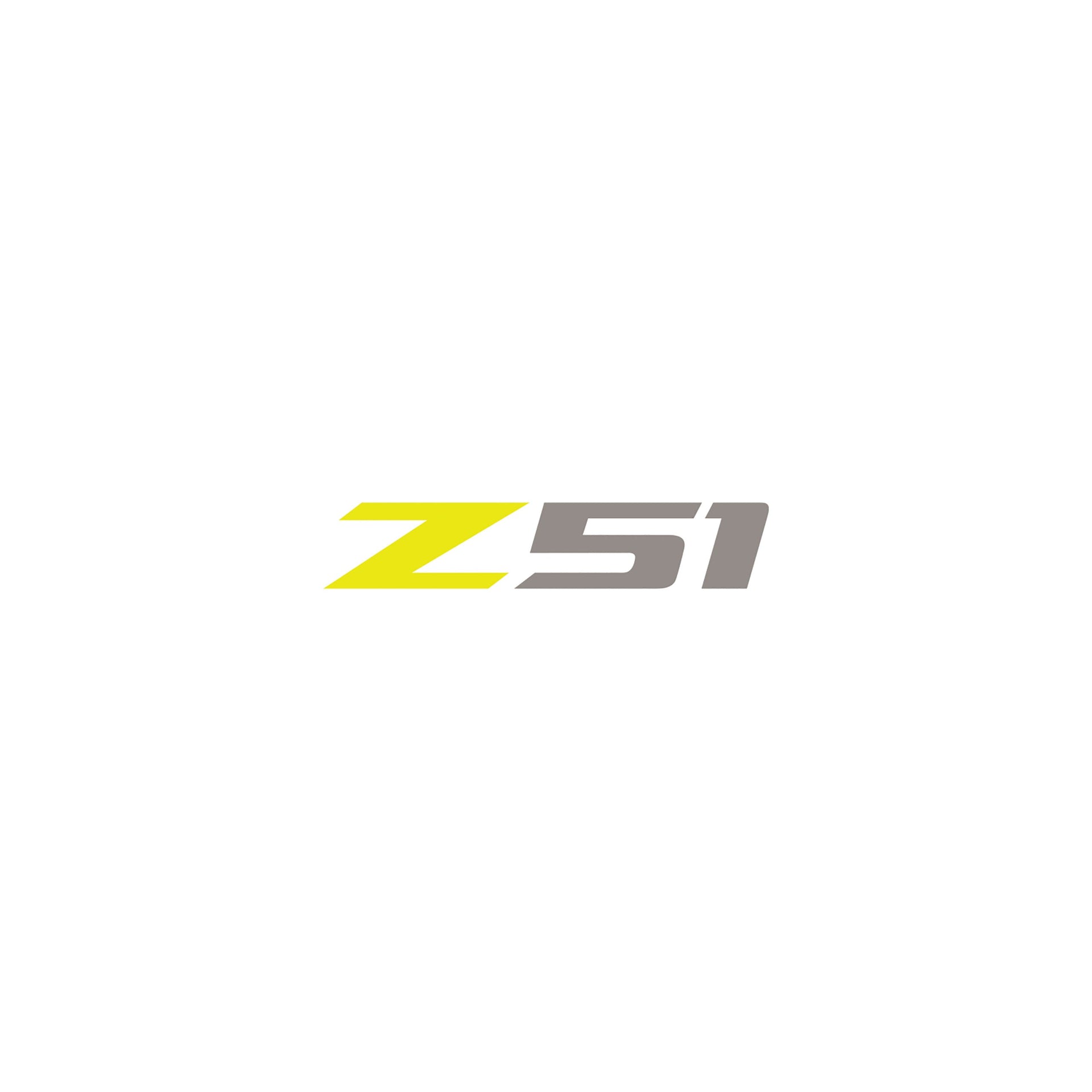 2014-2019 Corvette Z51 Steering Wheel Decal Gloss Yellow Z Gloss Silver 51 - CA-78617-Corvette-Store-Online
