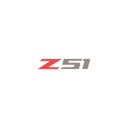 2014-2019 Corvette Z51 Steering Wheel Decal Anodized Matte Red Z Gloss Silver 51 - CA-78638-Corvette-Store-Online