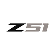 2014-2019 Corvette Z51 Rear Bumper Decal - Single Gloss Black Z Gloss Silver 51 - CA-78640-Corvette-Store-Online