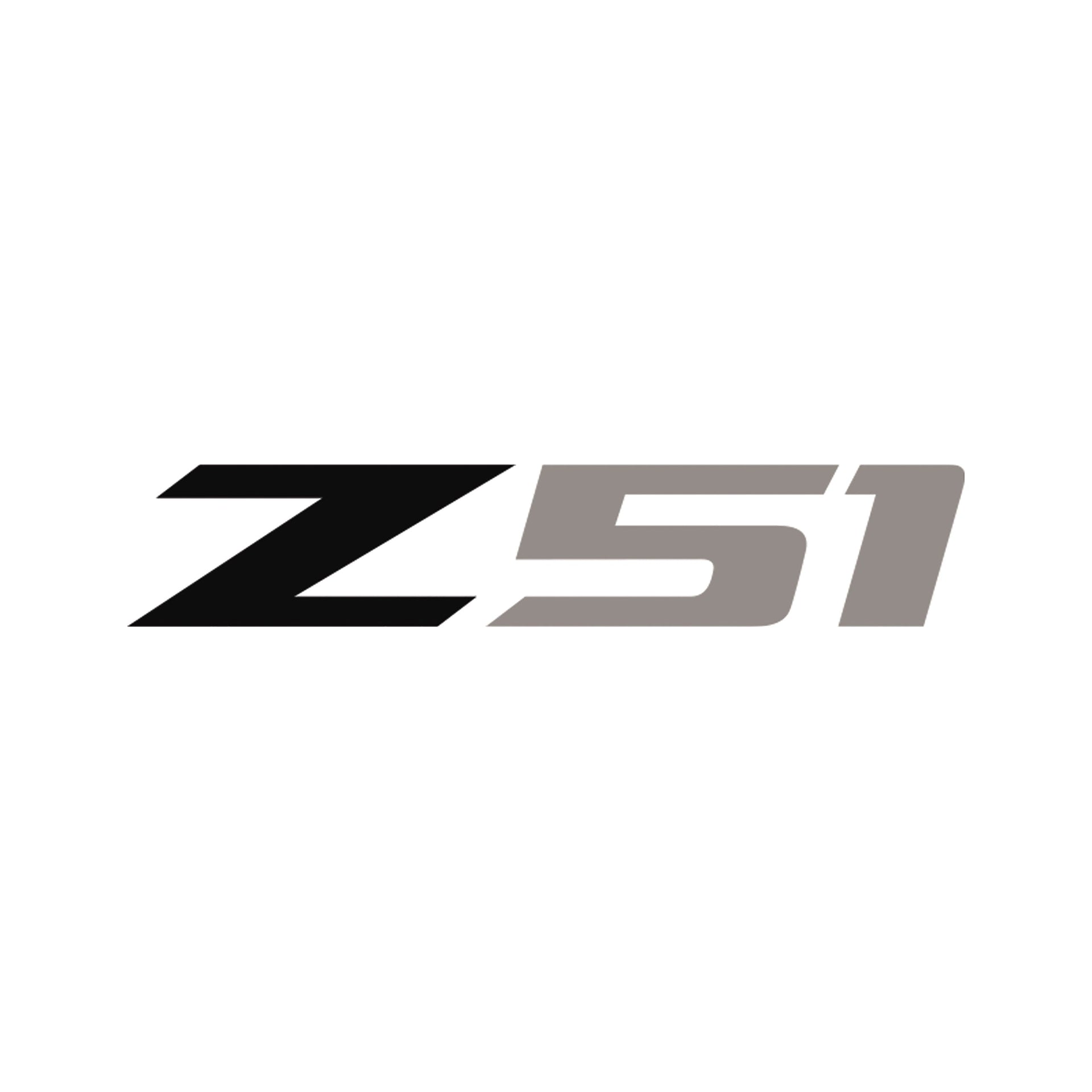 2014-2019 Corvette Z51 Rear Bumper Decal - Single Gloss Black Z Gloss Silver 51 - CA-78640-Corvette-Store-Online