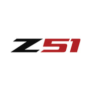 2014-2019 Corvette Z51 Rear Bumper Decal - Single Gloss Black Z Matte Red 51 - CA-78644-Corvette-Store-Online