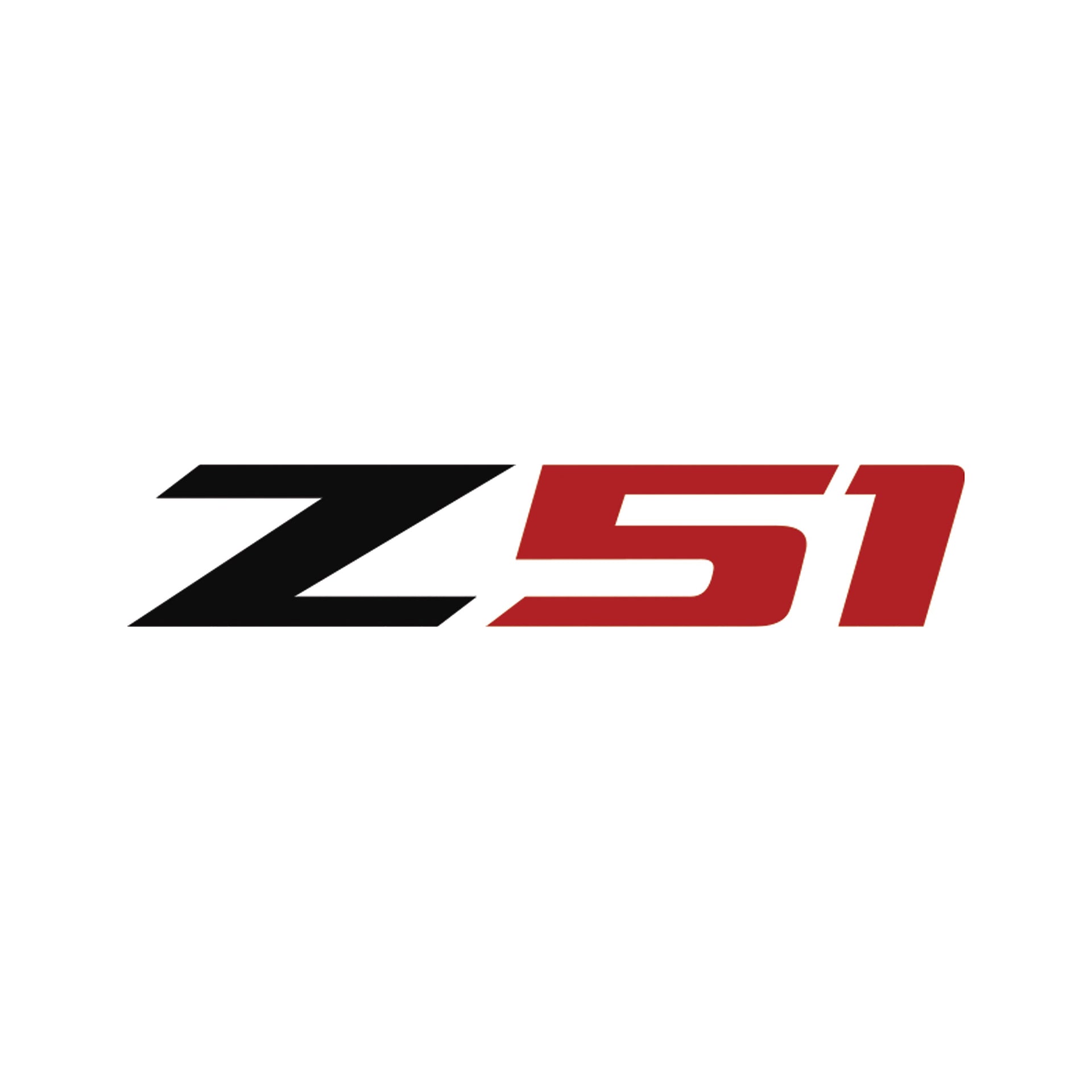 2014-2019 Corvette Z51 Rear Bumper Decal - Single Gloss Black Z Matte Red 51 - CA-78644-Corvette-Store-Online
