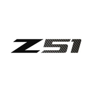 2014-2019 Corvette Z51 Rear Bumper Decal - Single Gloss Black Z Black Gloss Carbon Fiber 51 - CA-78645-Corvette-Store-Online