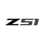 2014-2019 Corvette Z51 Rear Bumper Decal - Single Gloss Black Z Black Suede 51 - CA-78646-Corvette-Store-Online