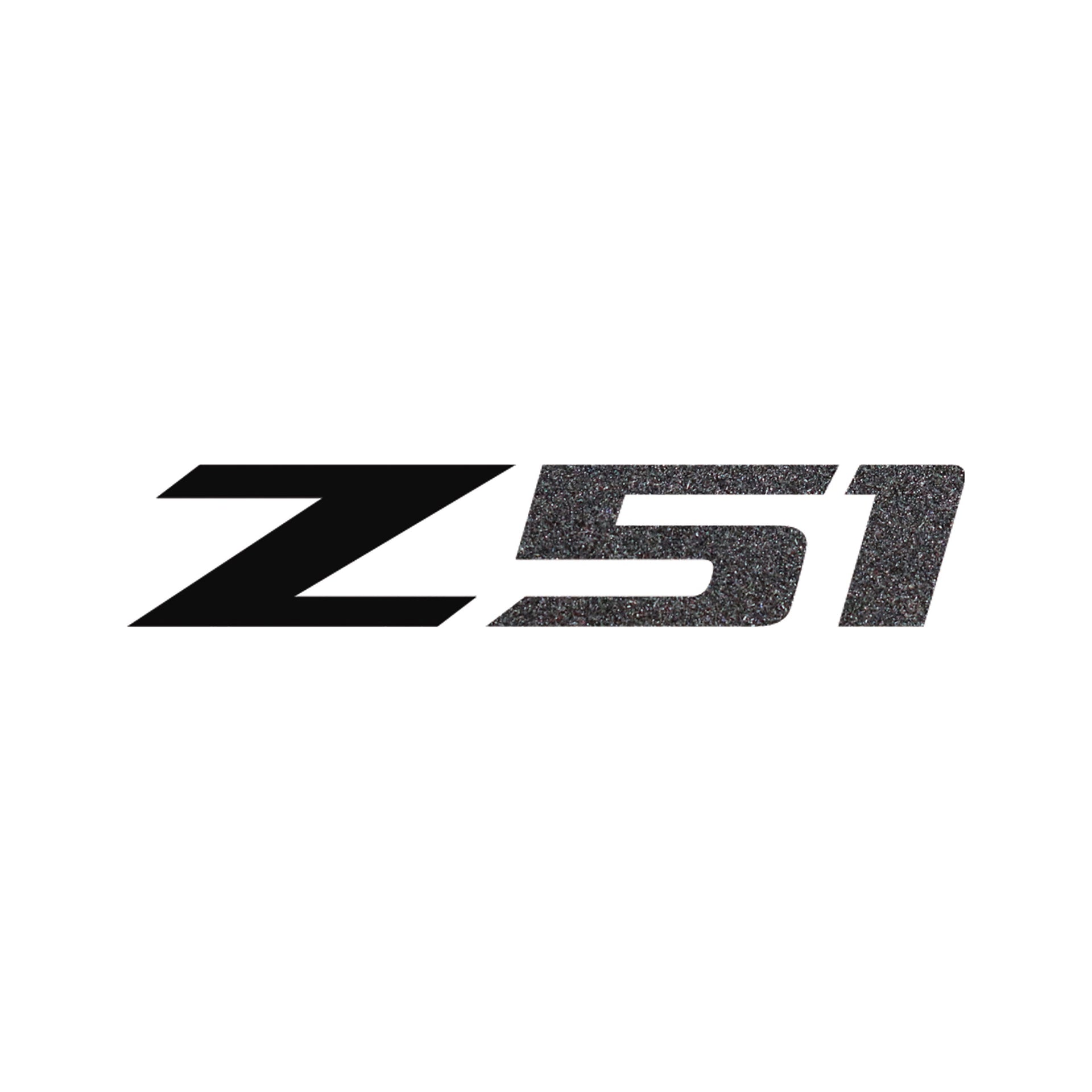 2014-2019 Corvette Z51 Rear Bumper Decal - Single Gloss Black Z Black Suede 51 - CA-78646-Corvette-Store-Online