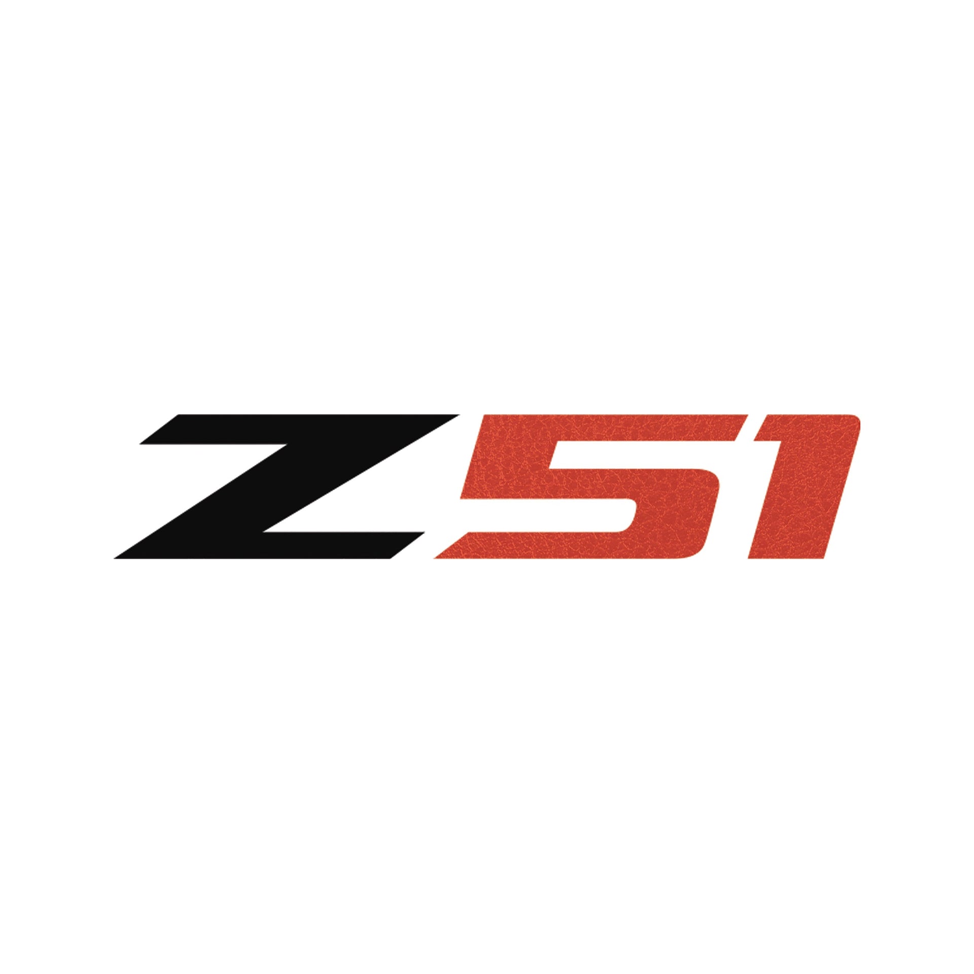 2014-2019 Corvette Z51 Rear Bumper Decal - Single Gloss Black Z Red Faux Leather 51 - CA-78647-Corvette-Store-Online