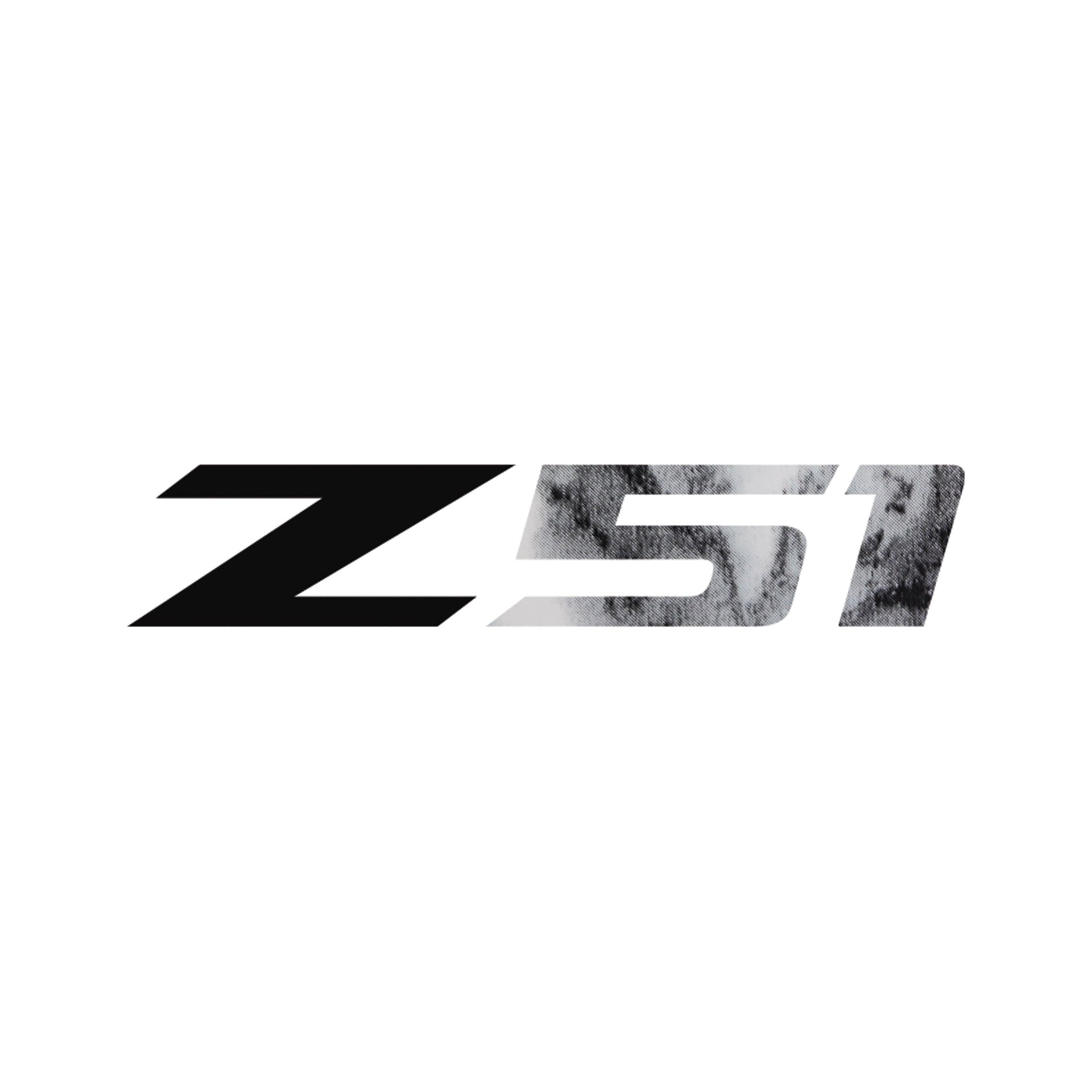 2014-2019 Corvette Z51 Rear Bumper Decal - Single Gloss Black Z Veined Marble 51 - CA-78648-Corvette-Store-Online