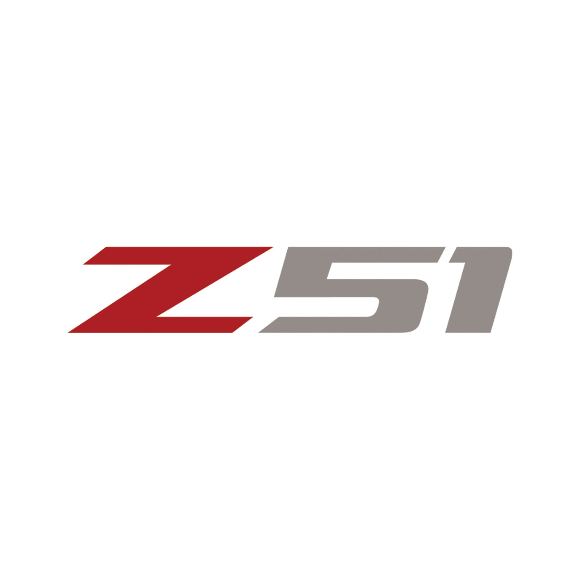 2014-2019 Corvette Z51 Rear Bumper Decal - Single Gloss Red Z Gloss Silver 51 - CA-78652-Corvette-Store-Online