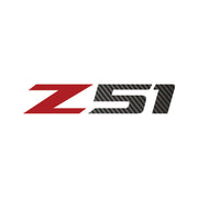 2014-2019 Corvette Z51 Rear Bumper Decal - Single Gloss Red Z Black Gloss Carbon Fiber 51 - CA-78653-Corvette-Store-Online