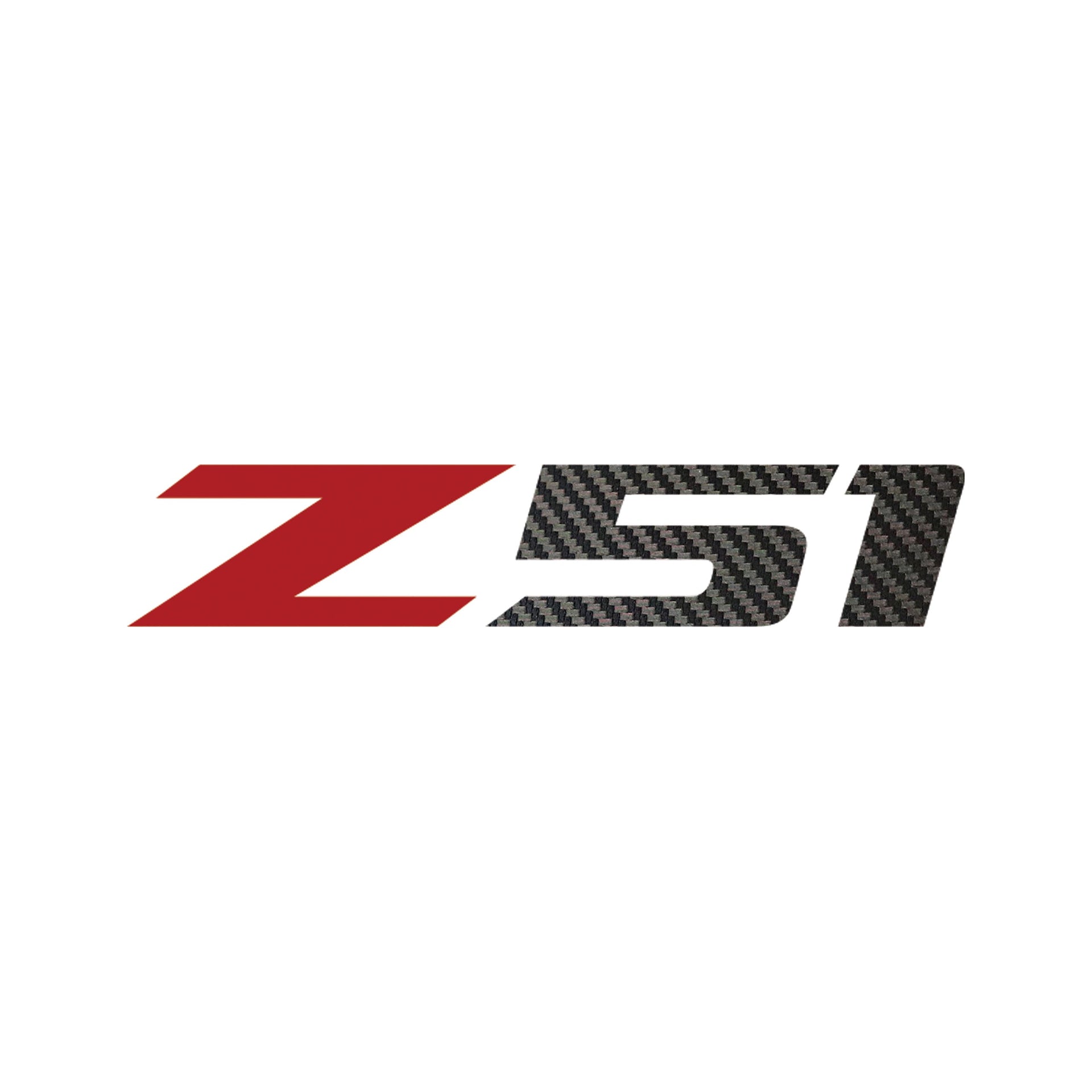 2014-2019 Corvette Z51 Rear Bumper Decal - Single Gloss Red Z Black Gloss Carbon Fiber 51 - CA-78653-Corvette-Store-Online