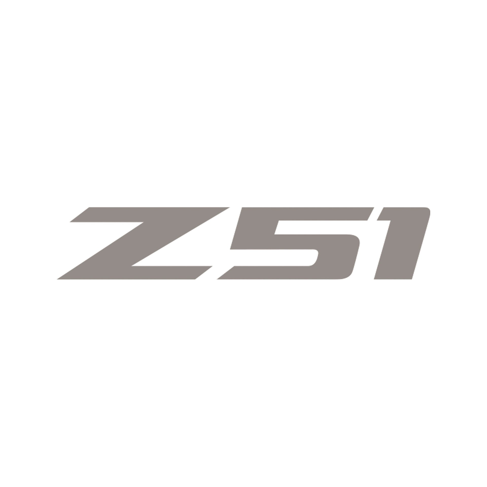 2014-2019 Corvette Z51 Rear Bumper Decal - Single Gloss Silver Z Gloss Silver 51 - CA-78657-Corvette-Store-Online