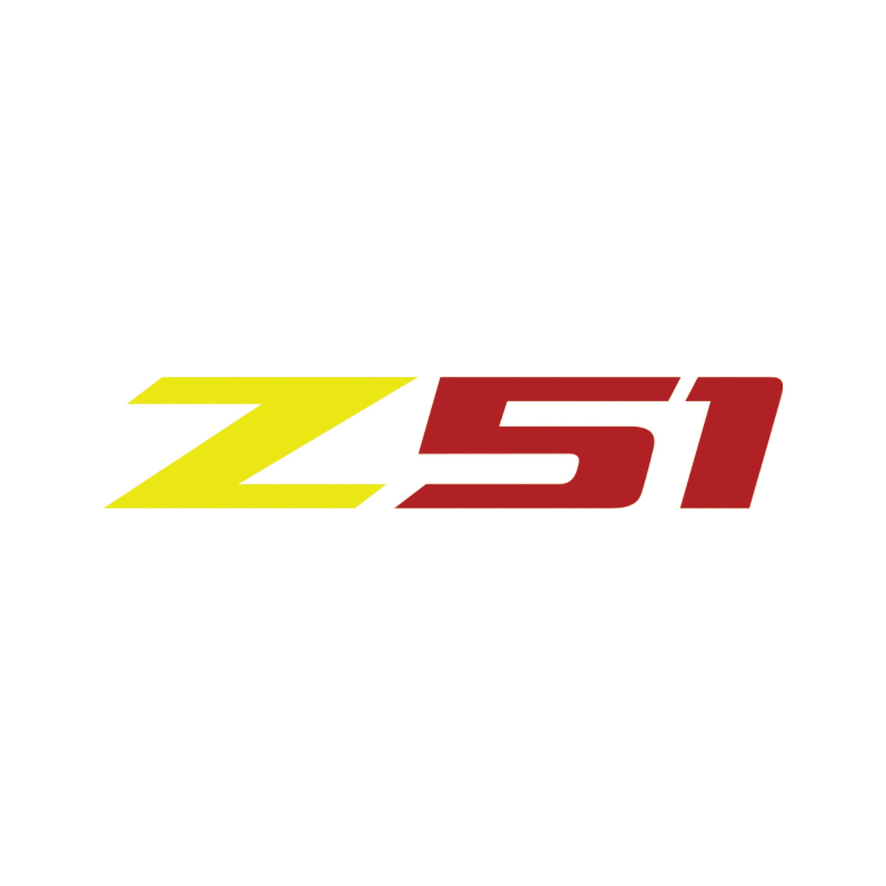 2014-2019 Corvette Z51 Rear Bumper Decal - Single Gloss Yellow Z Matte Red 51 - CA-78659-Corvette-Store-Online