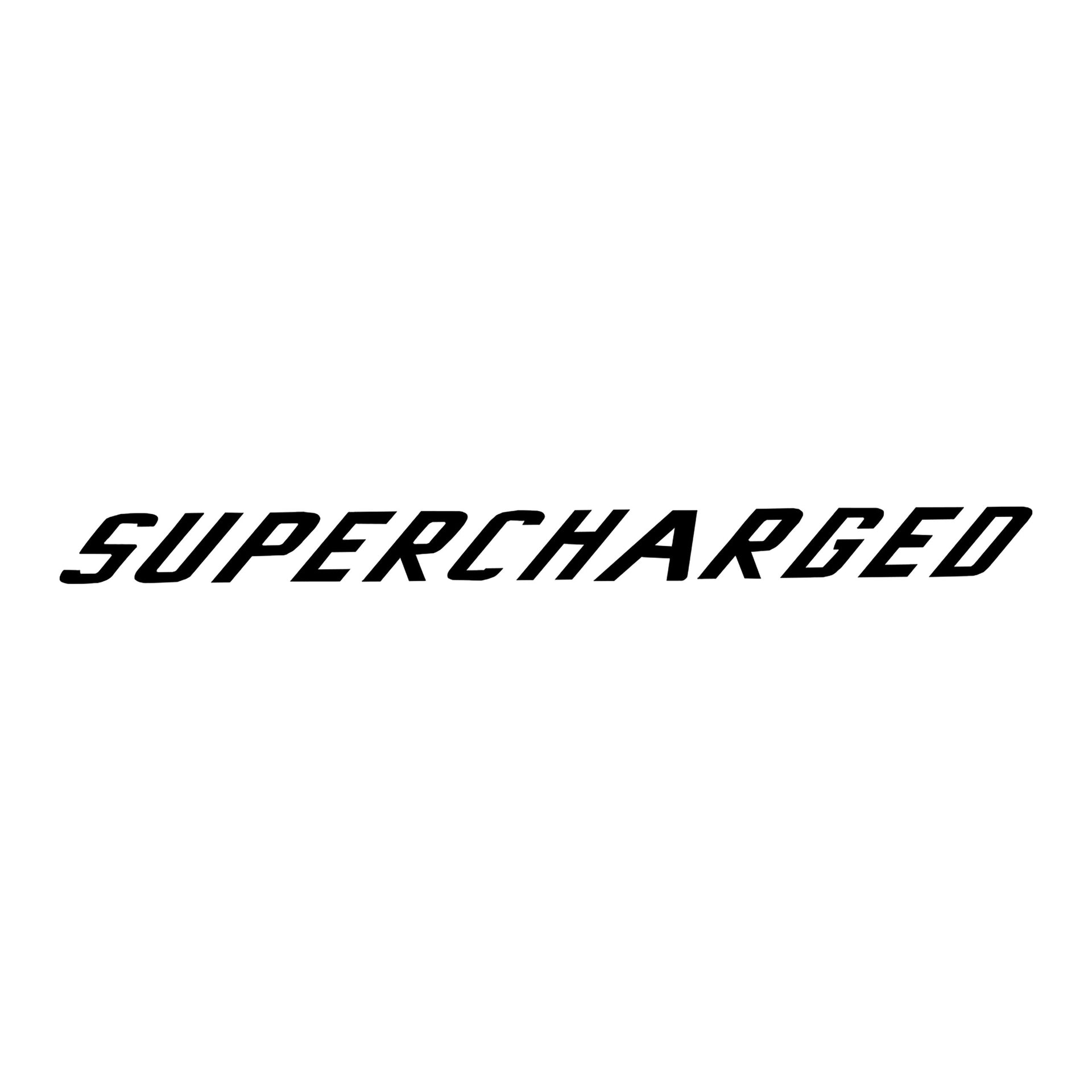 2015-2019 Corvette Clear Center Wicker Bill Decal - Gloss Black Supercharged Text - CA-78674-Corvette-Store-Online