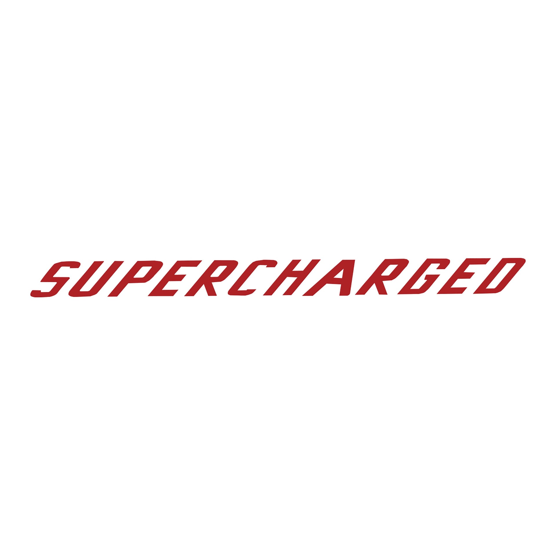 2015-2019 Corvette Clear Center Wicker Bill Decal - Gloss Red Supercharged Text - CA-78675-Corvette-Store-Online