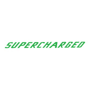 2015-2019 Corvette Clear Center Wicker Bill Decal - Gloss Lime Green Supercharged Text - CA-78679-Corvette-Store-Online
