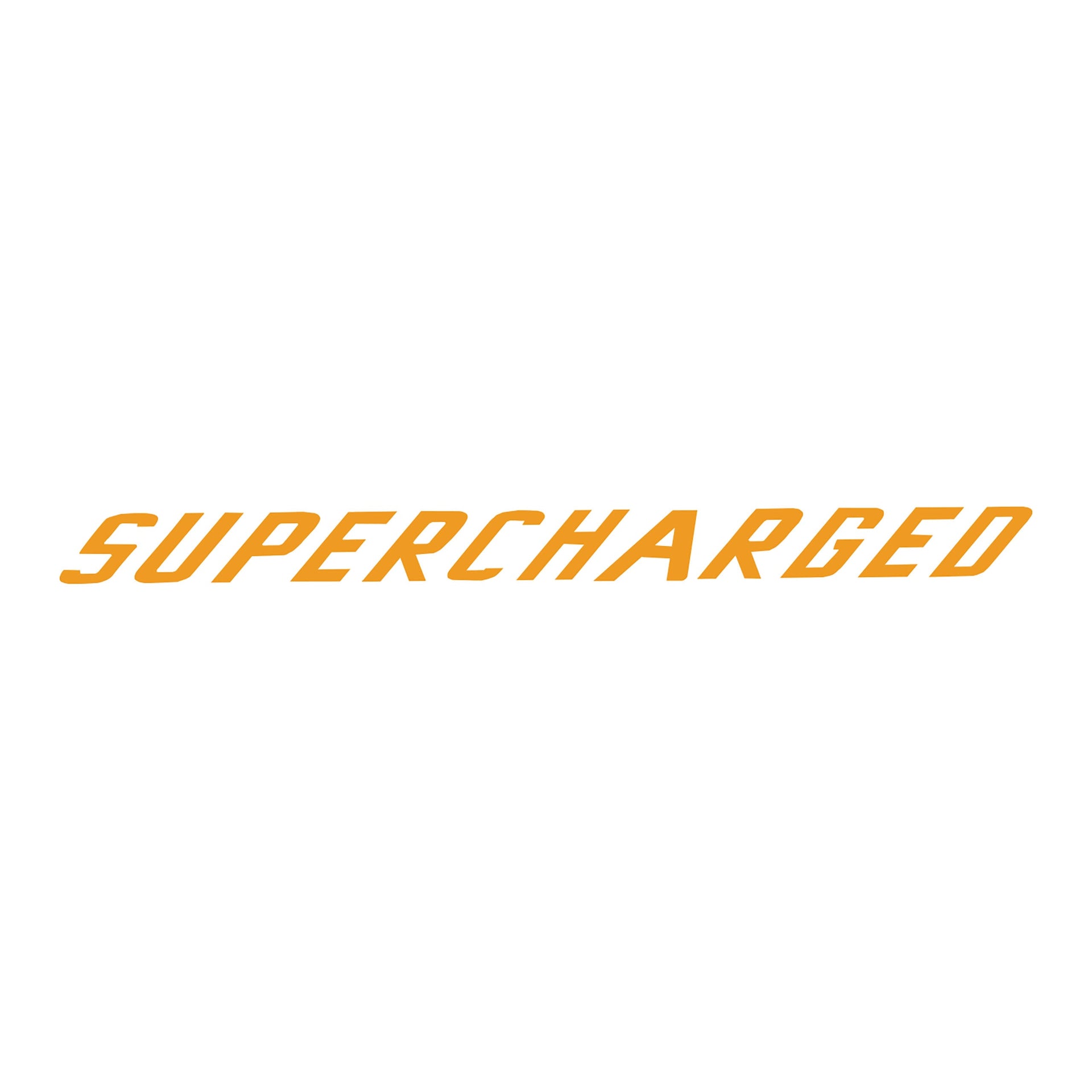 2015-2019 Corvette Clear Center Wicker Bill Decal - Gloss Orange Supercharged Text - CA-78681-Corvette-Store-Online