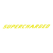 2015-2019 Corvette Clear Center Wicker Bill Decal - Gloss Yellow Supercharged Text - CA-78682-Corvette-Store-Online