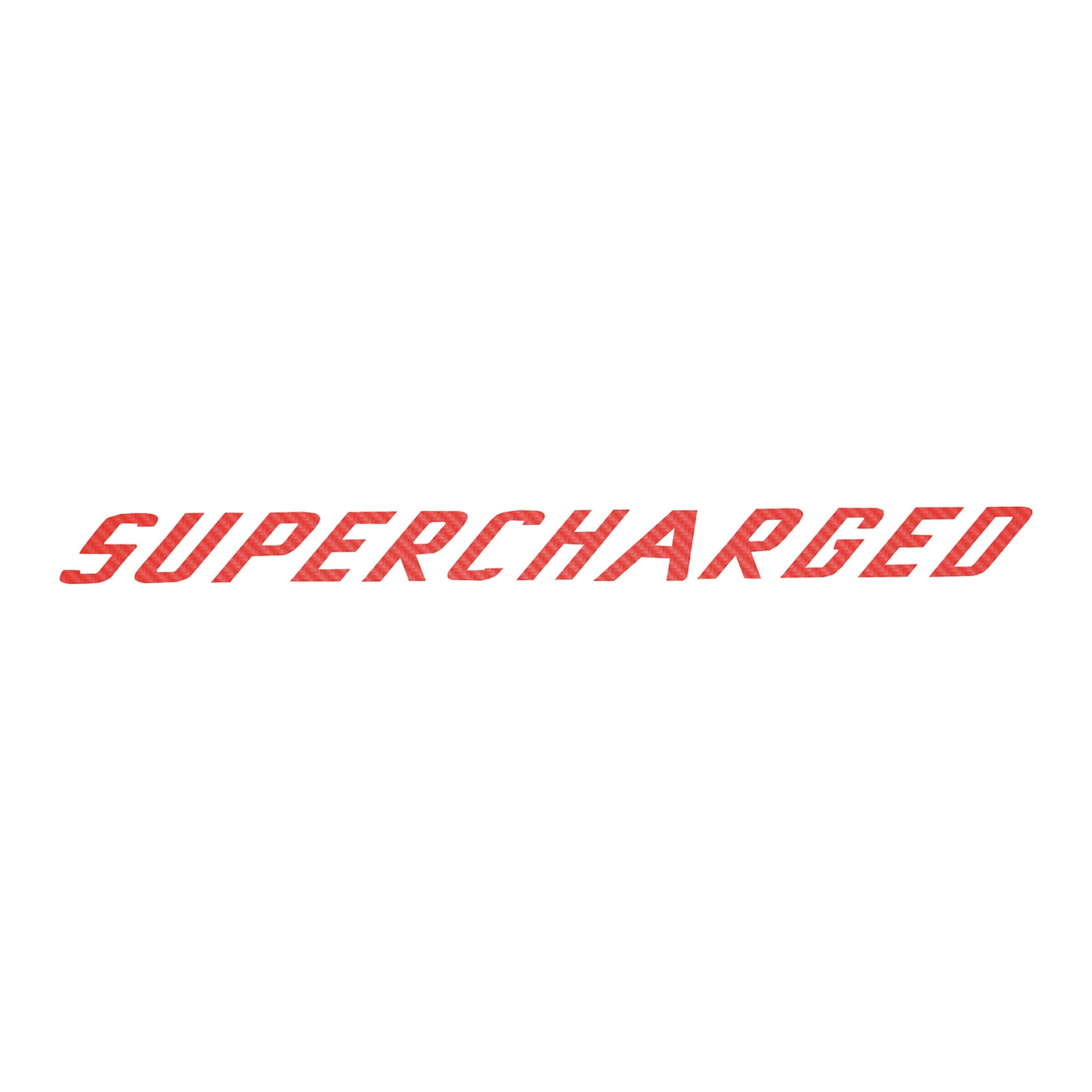 2015-2019 Corvette Clear Center Wicker Bill Decal - Red Gloss Carbon Fiber Supercharged Text - CA-78686-Corvette-Store-Online
