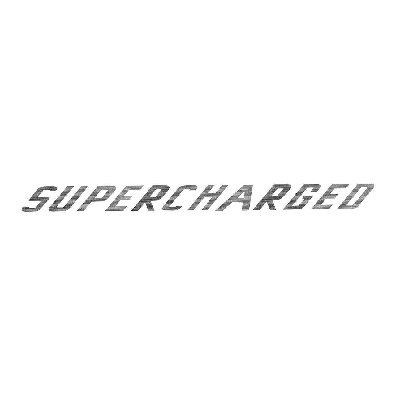 2015-2019 Corvette Clear Center Wicker Bill Decal - Brushed Aluminum Supercharged Text - CA-78687-Corvette-Store-Online