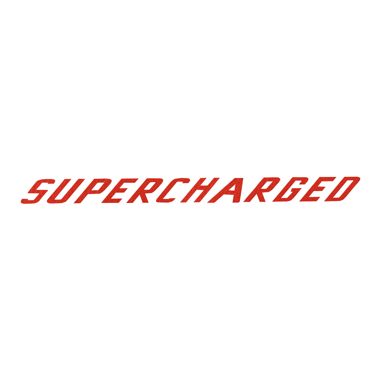 2015-2019 Corvette Clear Center Wicker Bill Decal - Red Faux Leather Supercharged Text - CA-78689-Corvette-Store-Online
