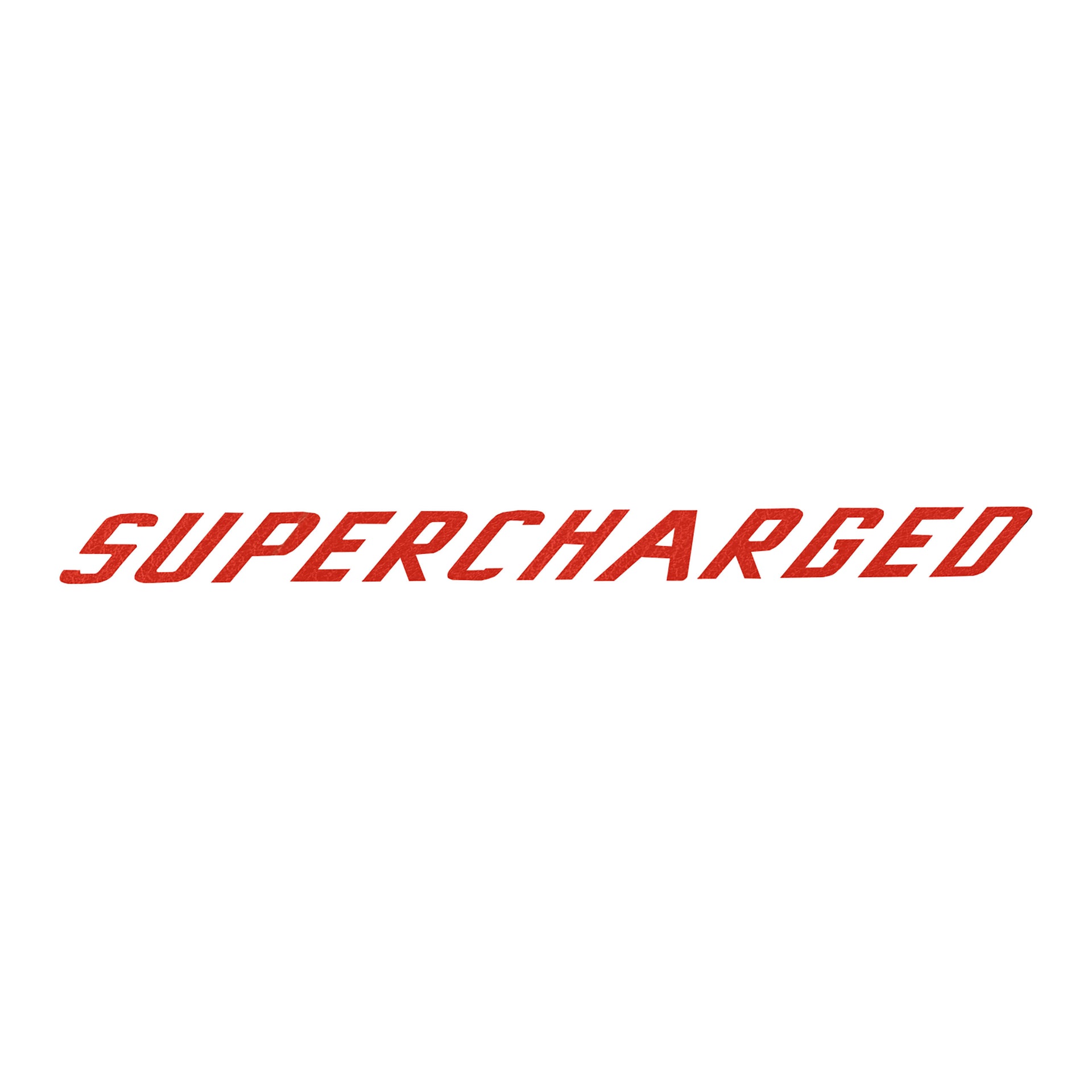 2015-2019 Corvette Clear Center Wicker Bill Decal - Red Faux Leather Supercharged Text - CA-78689-Corvette-Store-Online