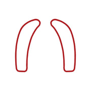2005-2013 Corvette Dash Cluster Switch Trim Overlay Decal - Pair Gloss Red - CA-78804-Corvette-Store-Online