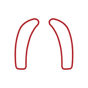 2005-2013 Corvette Dash Cluster Switch Trim Overlay Decal - Pair Matte Red - CA-78816-Corvette-Store-Online